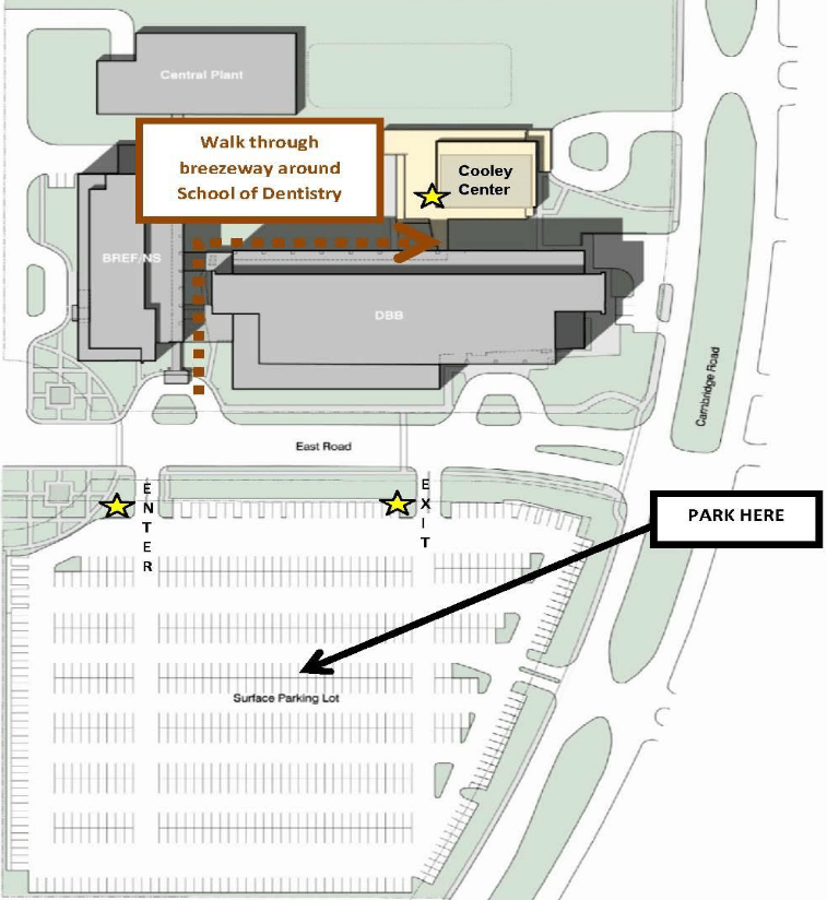 Map of Cooley Center Parking